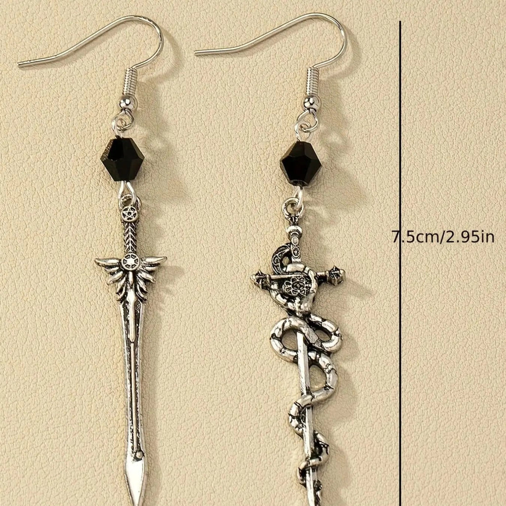 Vintage Sword Dangle Earrings
