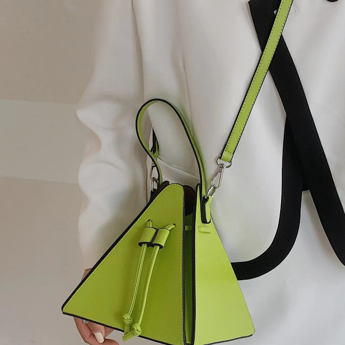 Geometric Triangle Crossbody Bag