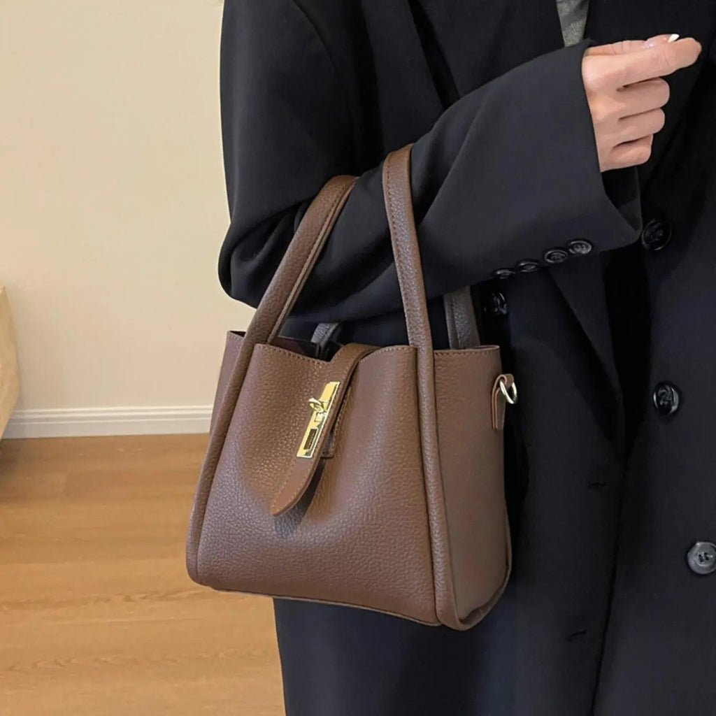 Elegant Textured Bucket Bag
