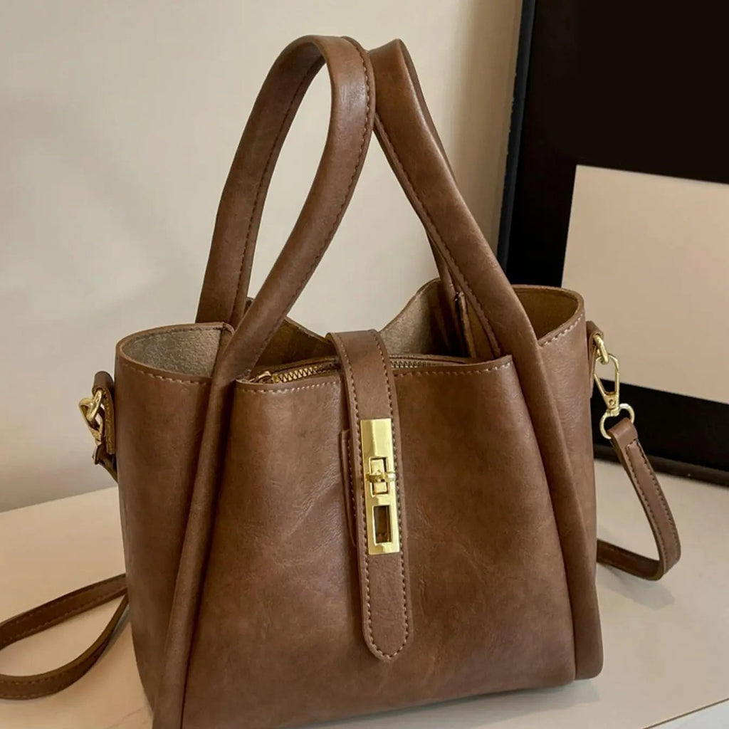 Elegant Textured Bucket Bag
