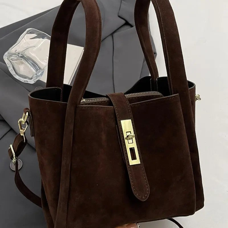 Elegant Textured Bucket Bag