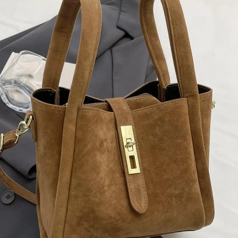 Elegant Textured Bucket Bag