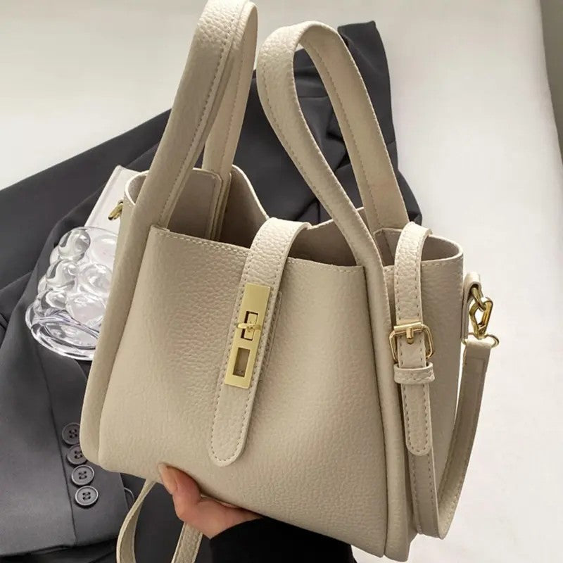 Elegant Textured Bucket Bag