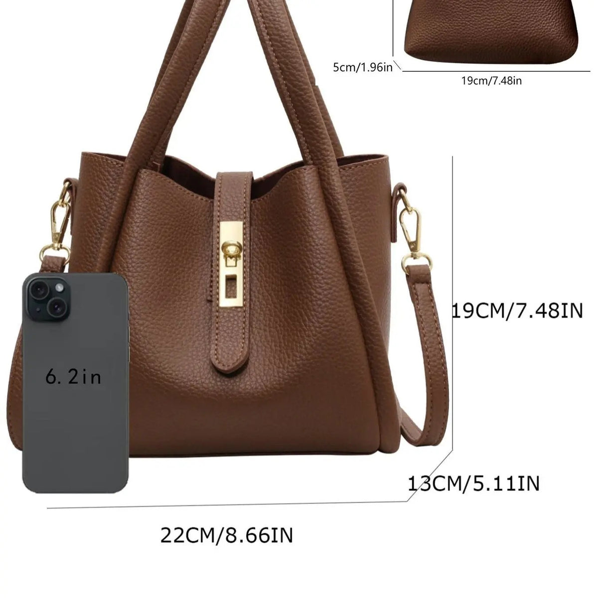 Elegant Textured Bucket Bag