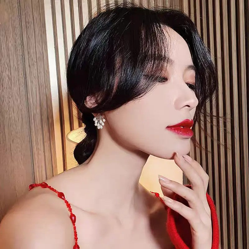 18k Elegant Pearl Drop Earrings
