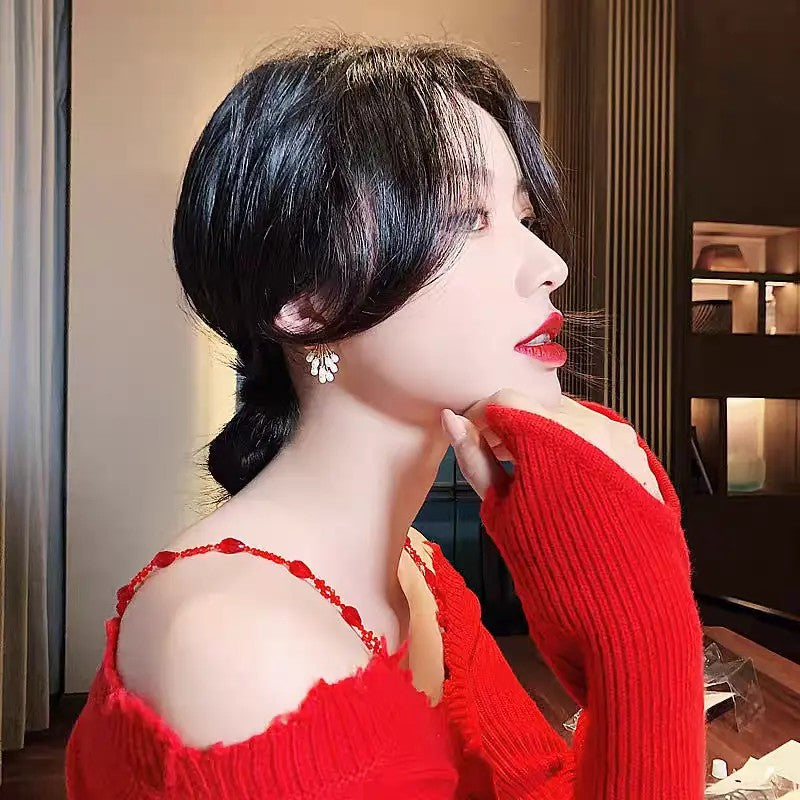 18k Elegant Pearl Drop Earrings