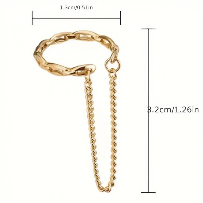 18k Elegant Chain Ear Cuff