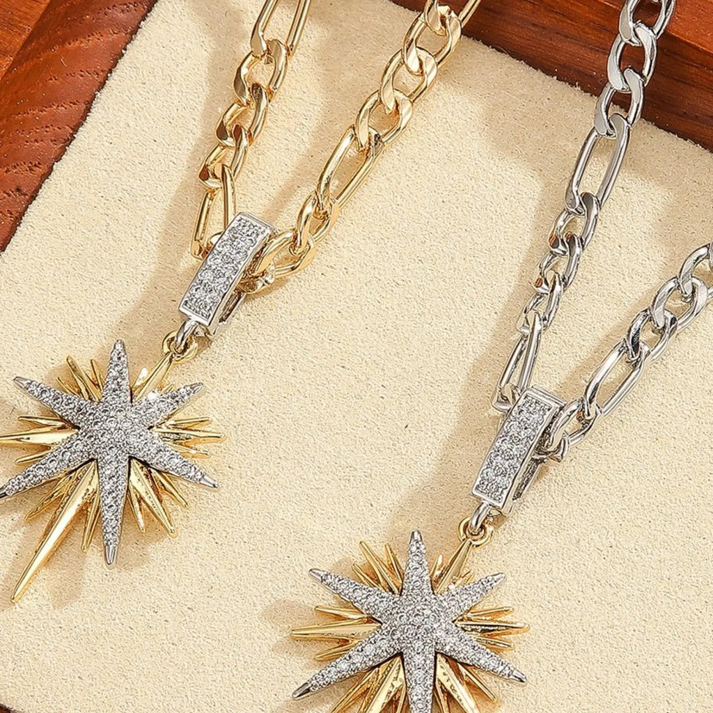 Geometric Star Chain Necklace