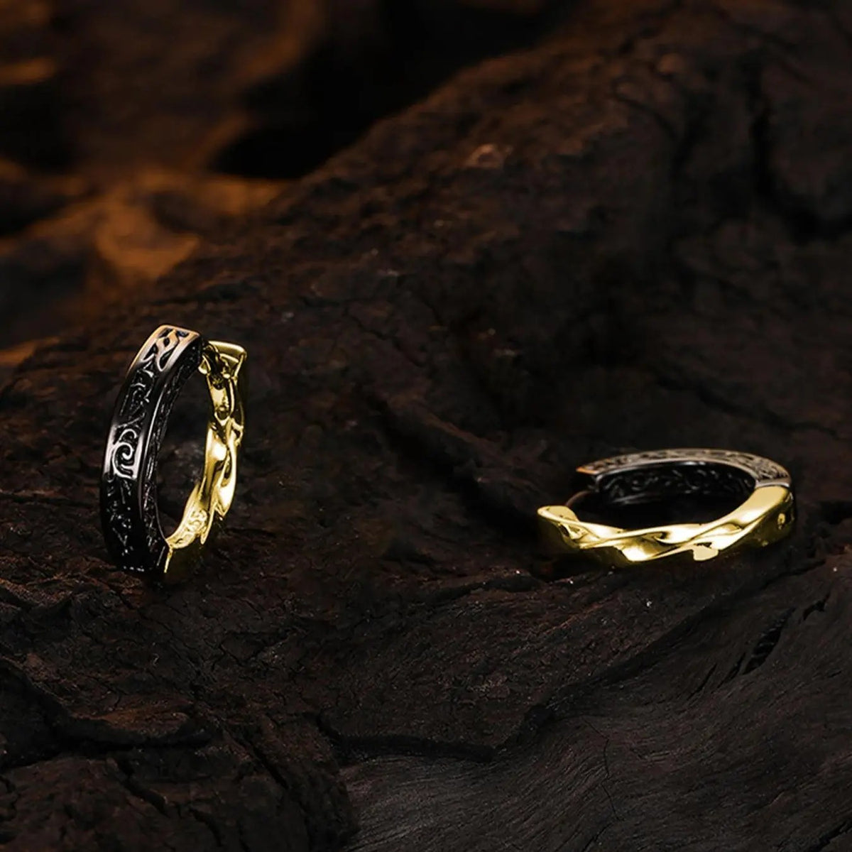 Vintage Engraved Hoop Earrings
