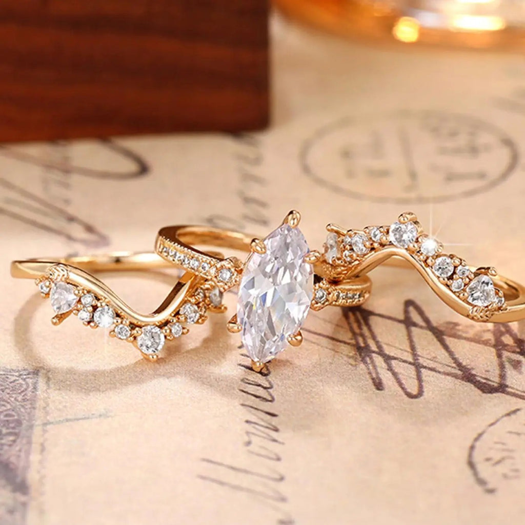 Elegant Marquise Crystal Ring