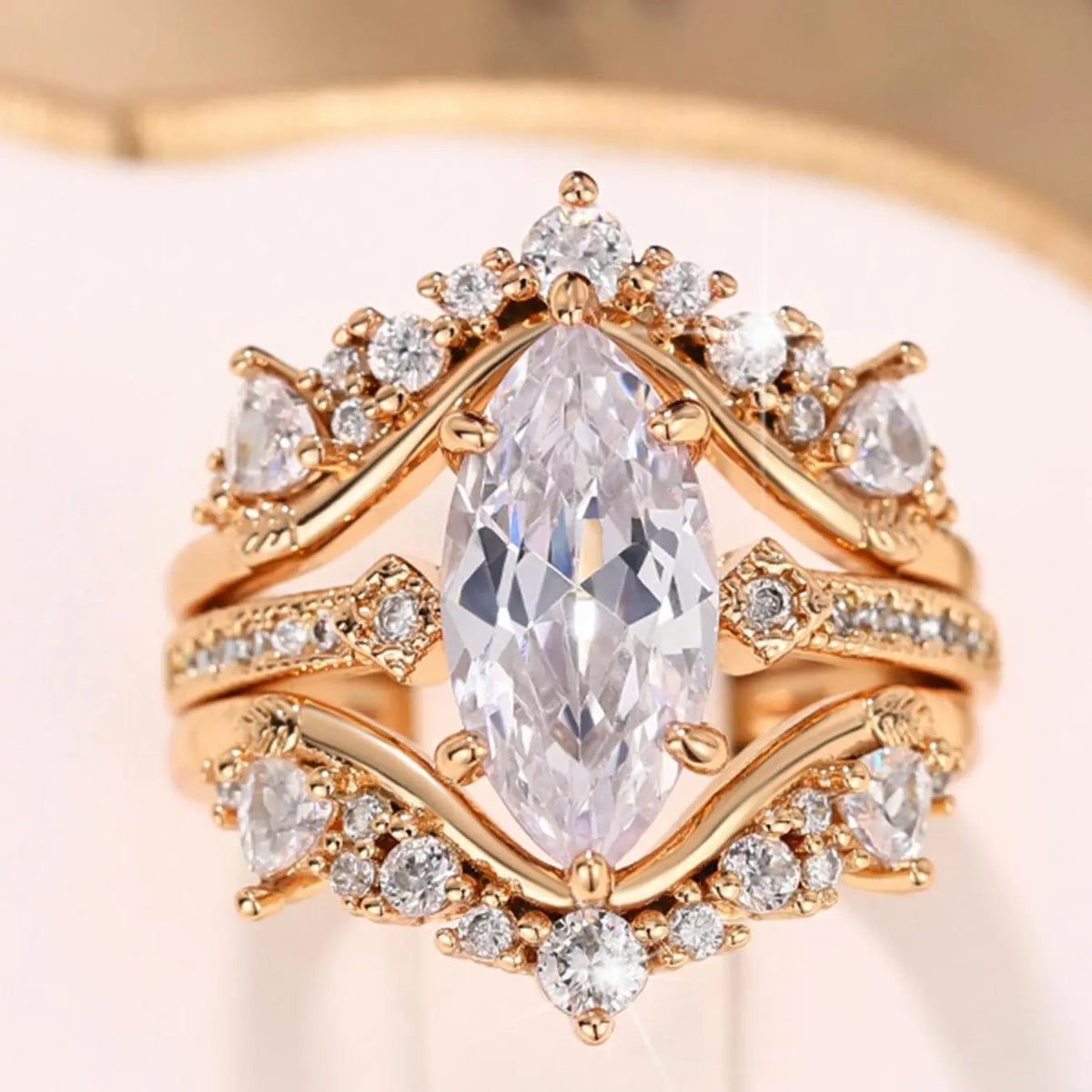 Elegant Marquise Crystal Ring