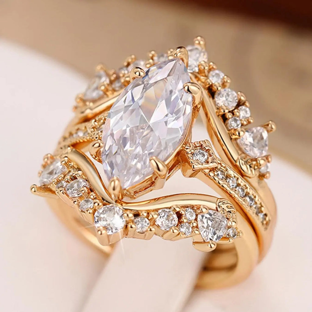 Elegant Marquise Crystal Ring