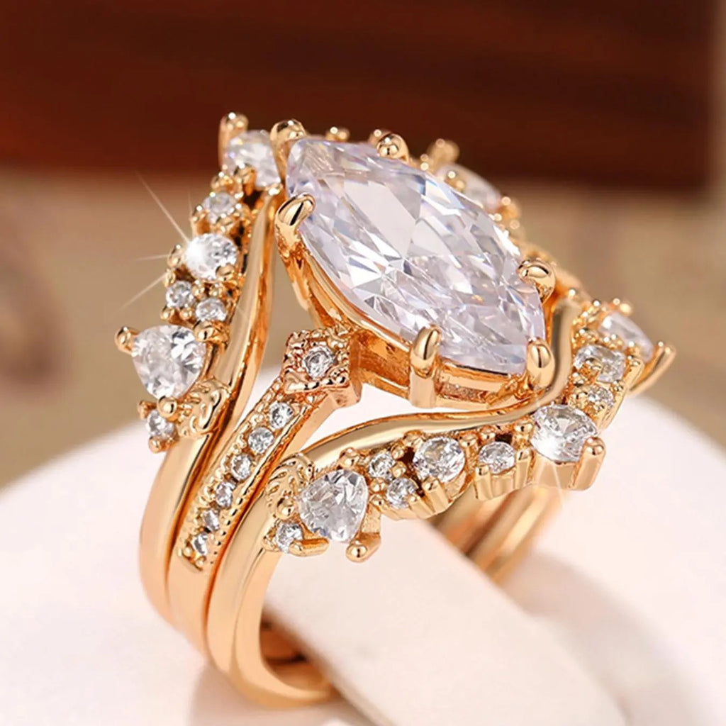 Elegant Marquise Crystal Ring