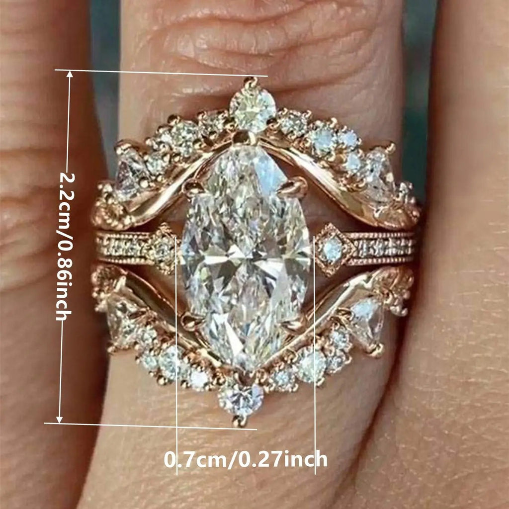 Elegant Marquise Crystal Ring