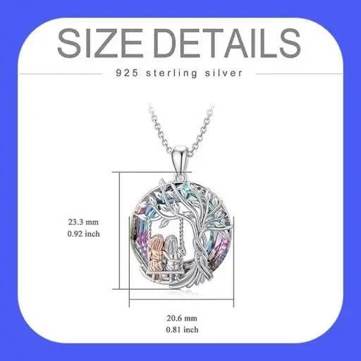 Iridescent Sisters Swing Necklace