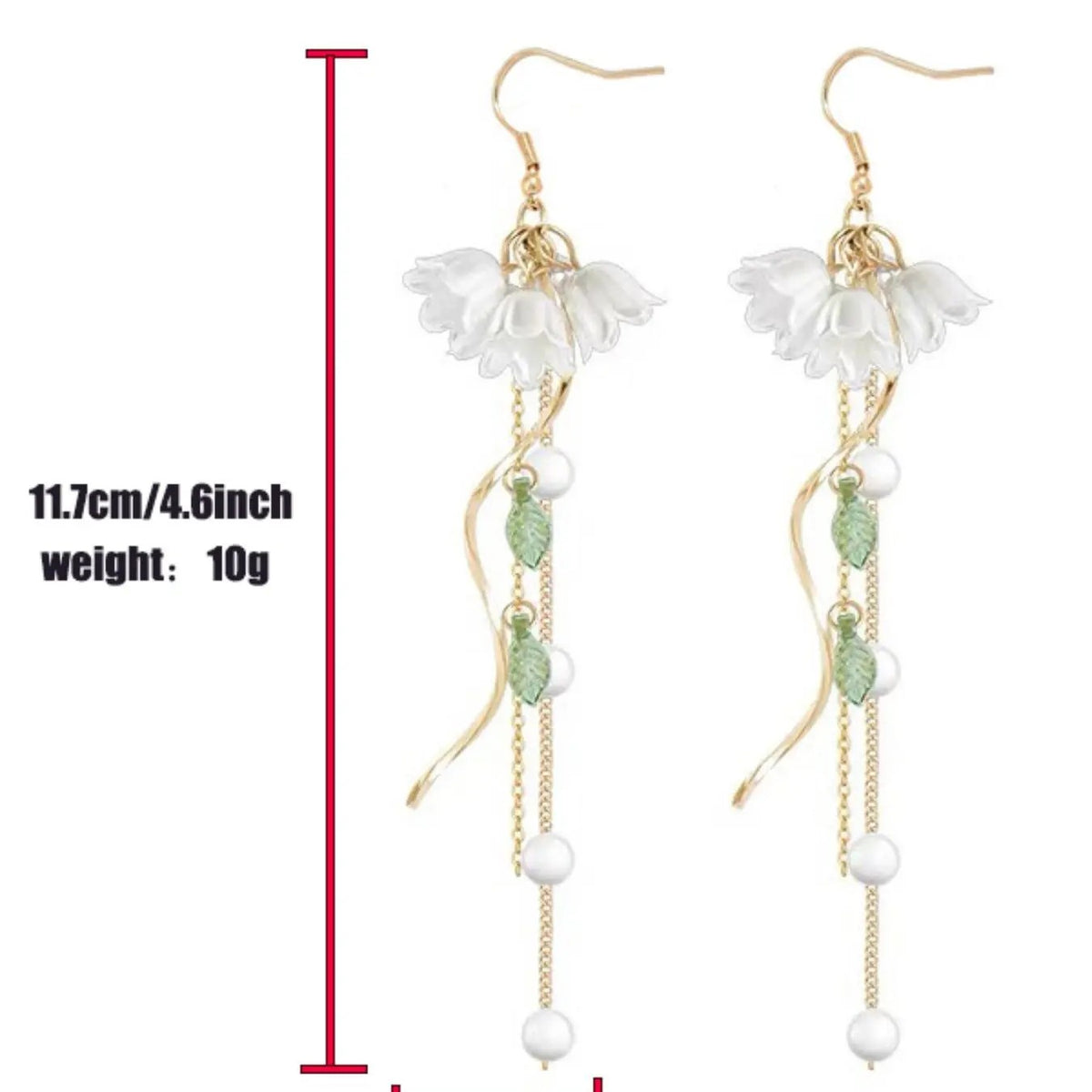 Elegant Flower Pearl Drop Earrings