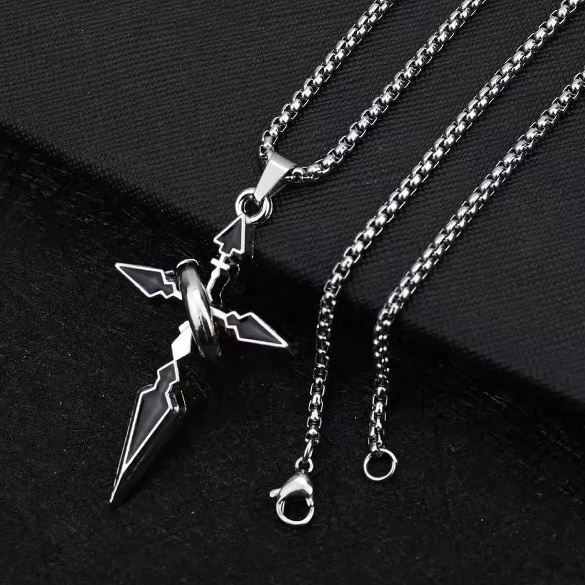 Geometric Cross Necklace