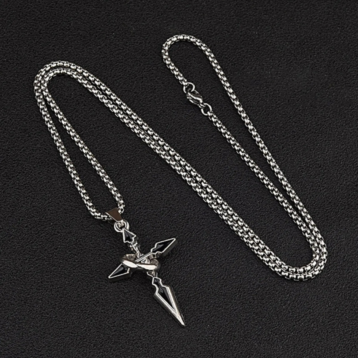 Geometric Cross Necklace