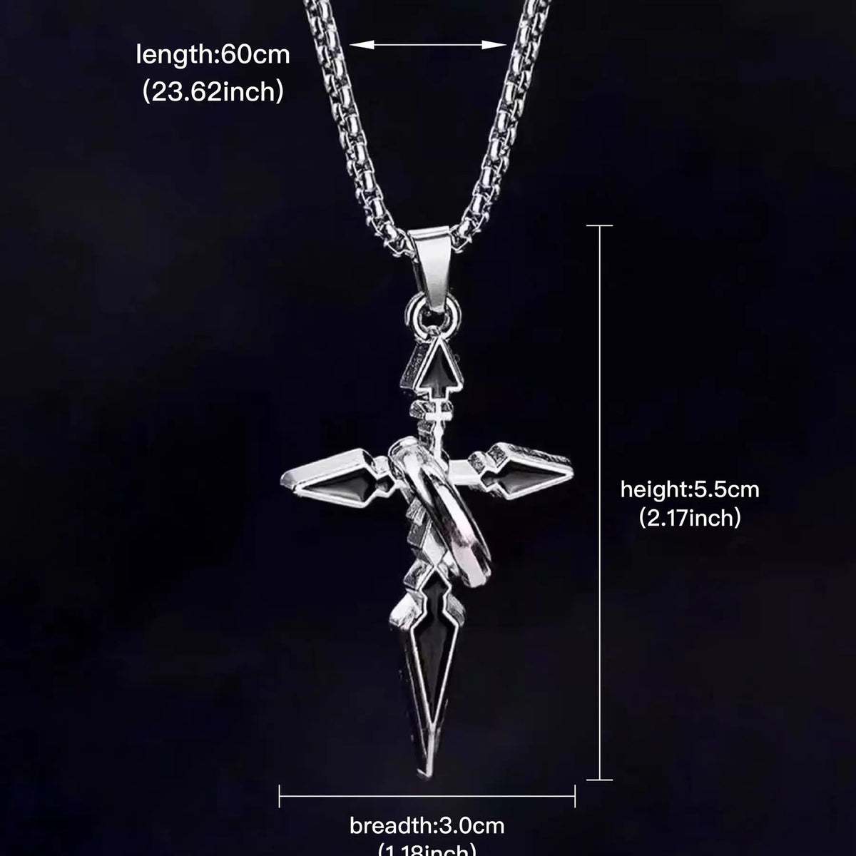 Geometric Cross Necklace