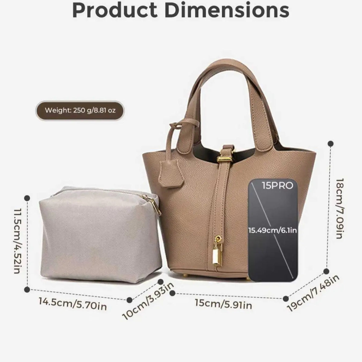 Elegant Minimal Bucket Bag