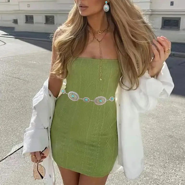 Boho Western Concho Waist Chain