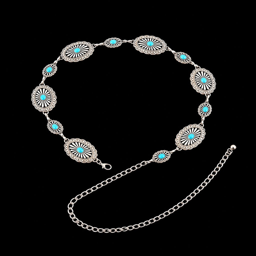 Boho Western Concho Waist Chain