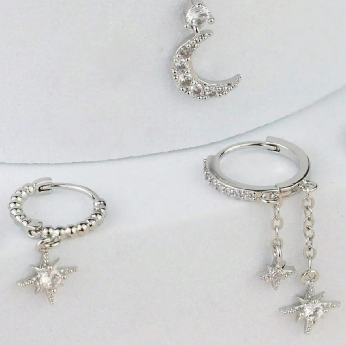 3PC Dainty Moon Star Earrings