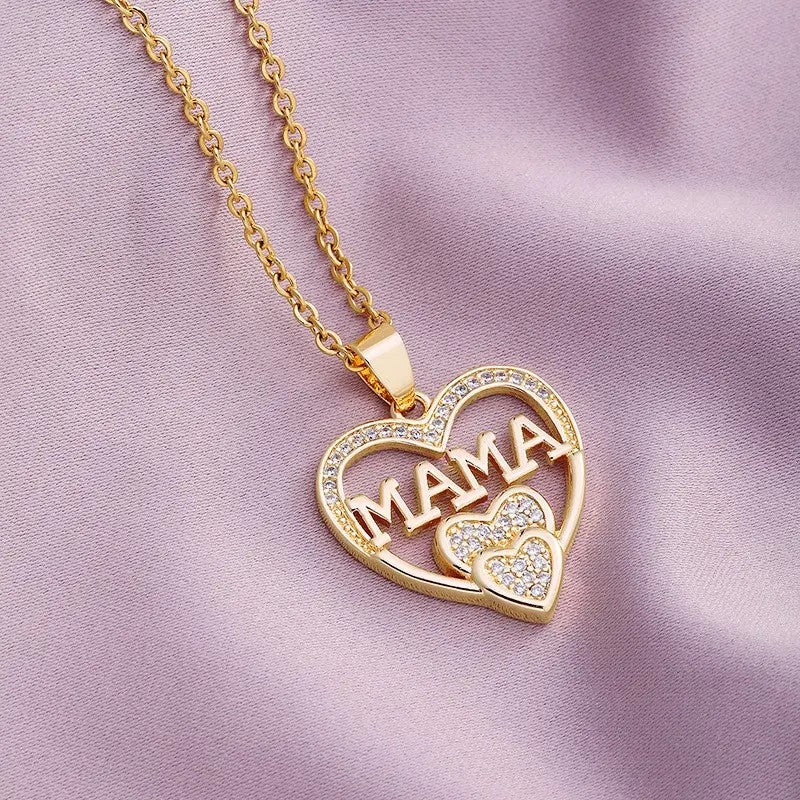 18k Mama Heart Necklace
