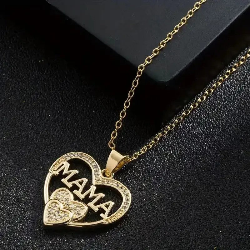 18k Mama Heart Necklace