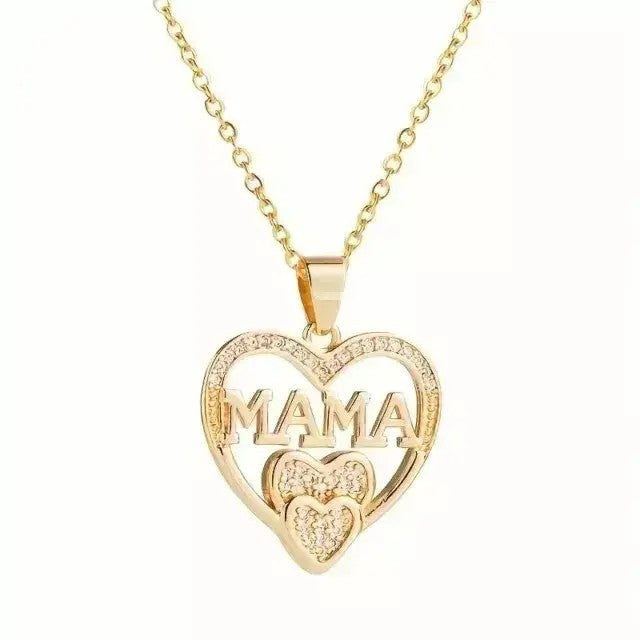 18k Mama Heart Necklace