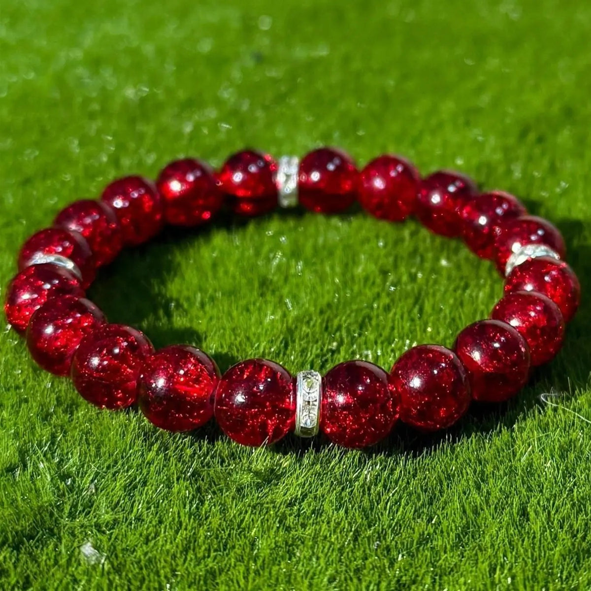 Elegant Glazed Crystal Bracelet