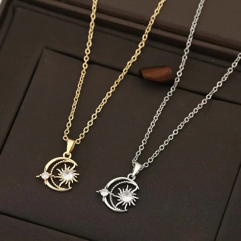 Celestial Sun Moon Necklace