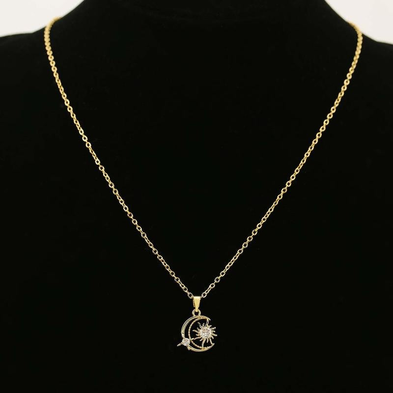 Celestial Sun Moon Necklace