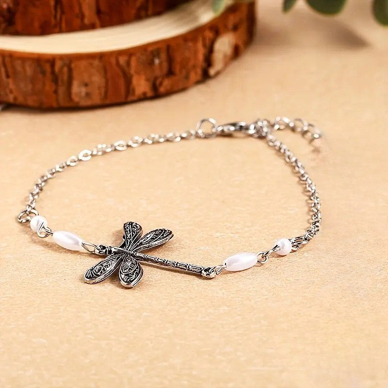 Elegant Dragonfly Anklet