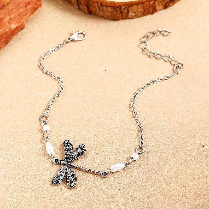 Elegant Dragonfly Anklet