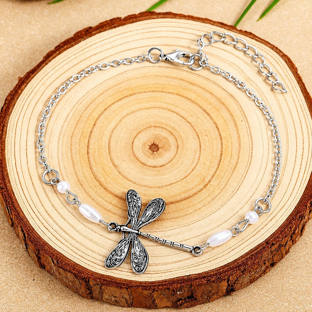 Elegant Dragonfly Anklet