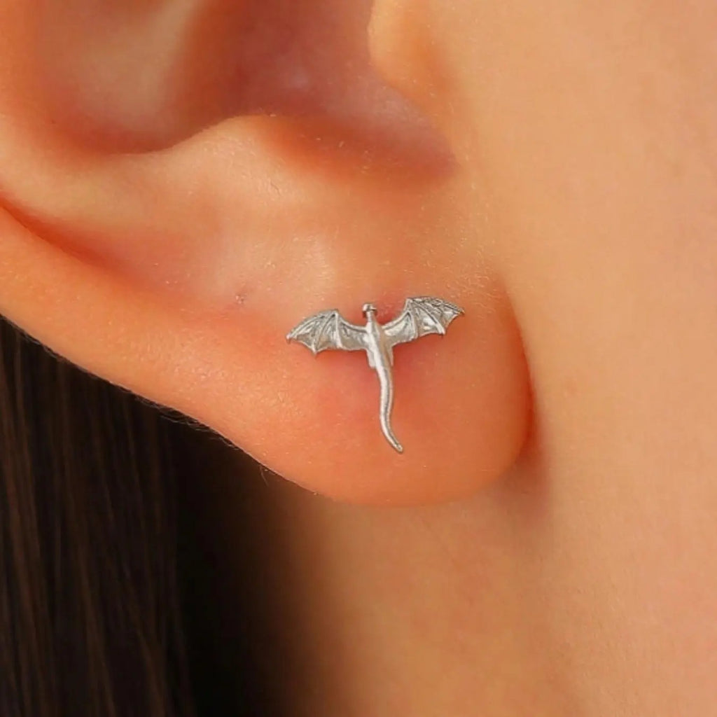 Dainty Dragon Stud Earrings