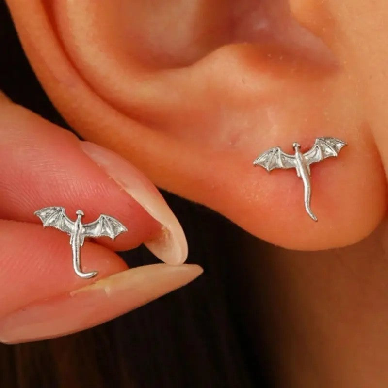 Dainty Dragon Stud Earrings