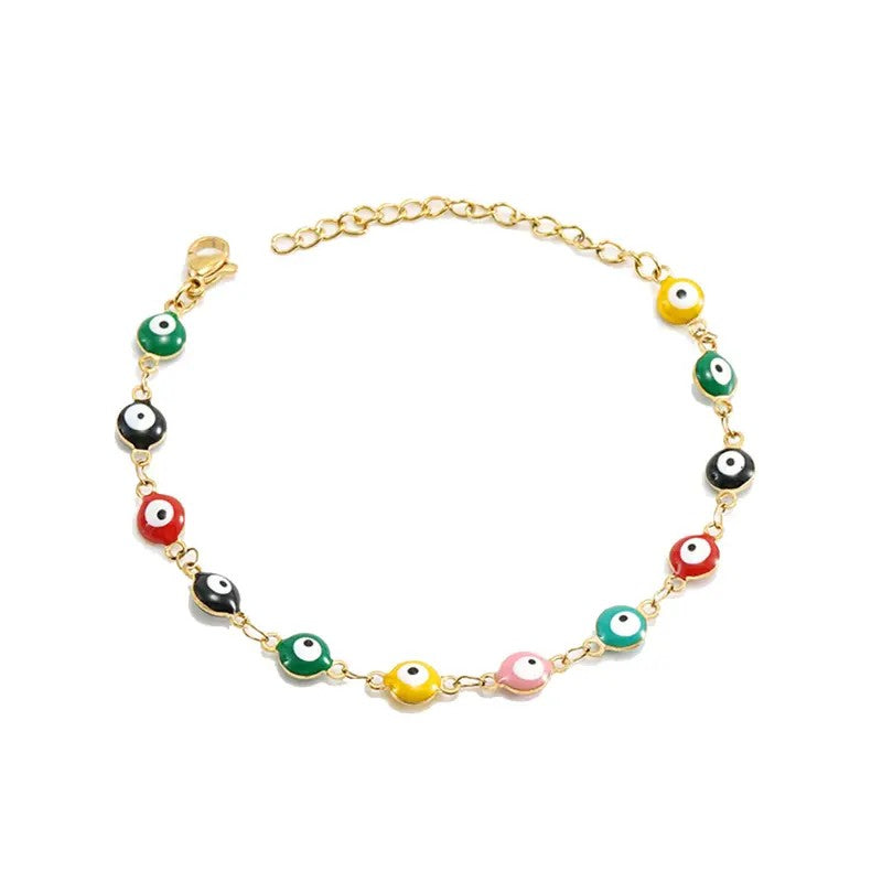 18k Elegant Red Evil Eye Bracelet