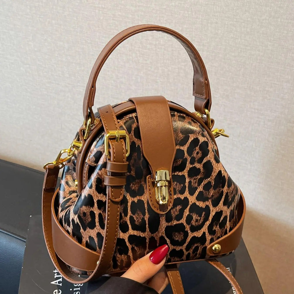 Leopard Dome Handbag