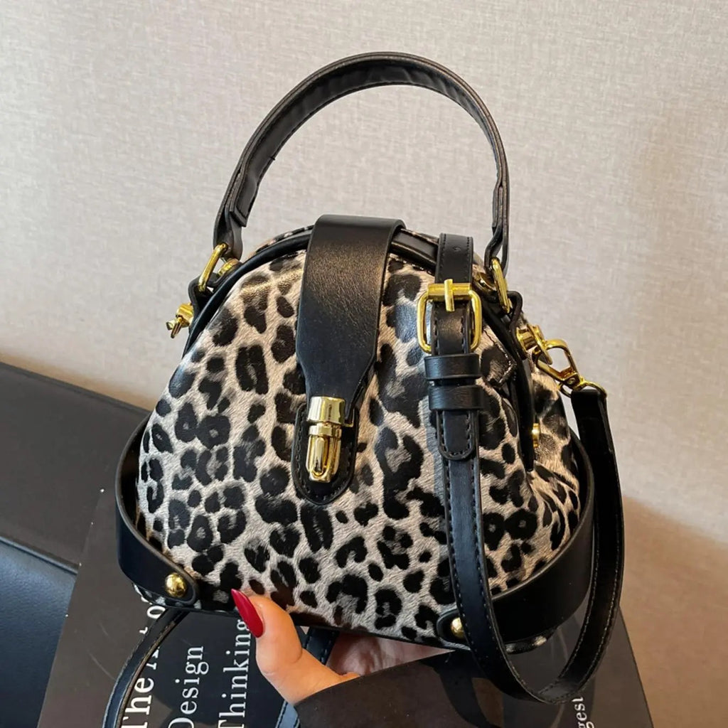 Leopard Dome Handbag