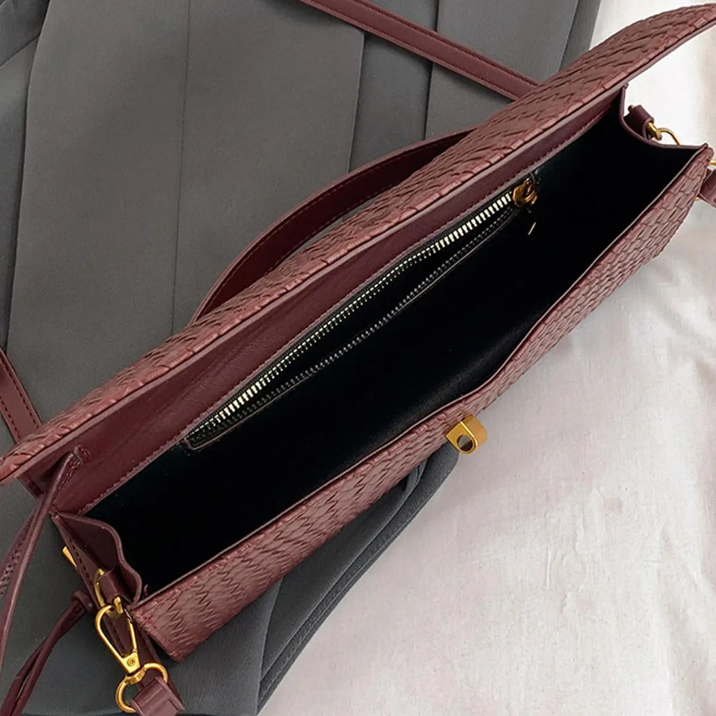 Woven Barrel Shoulder Bag