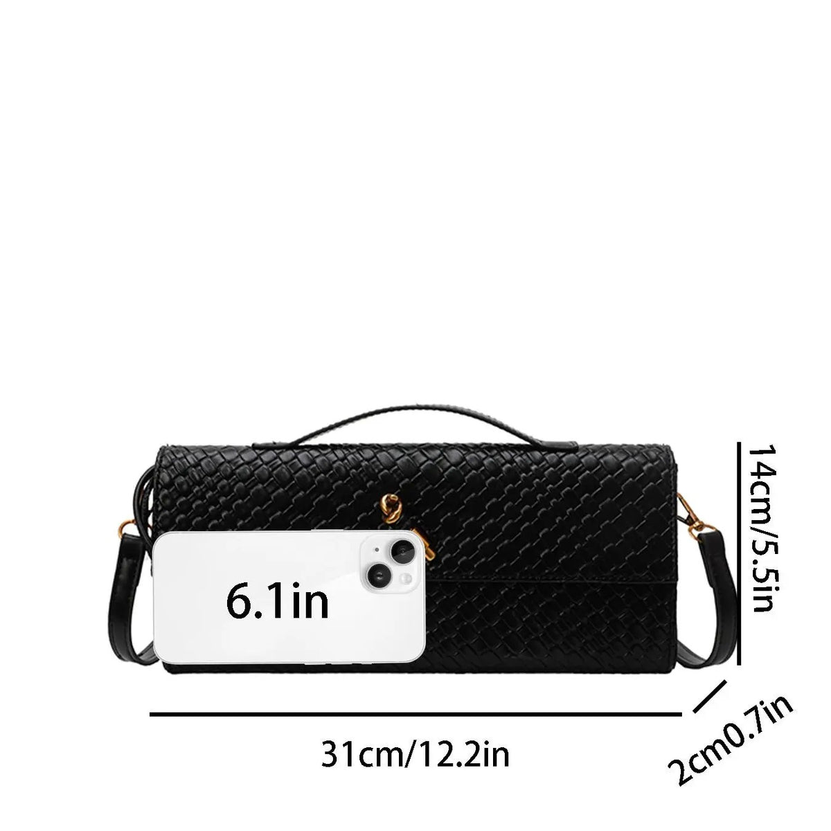 Woven Barrel Shoulder Bag