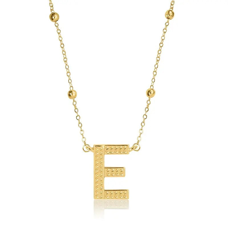 14k Dainty Initial Letter Necklace