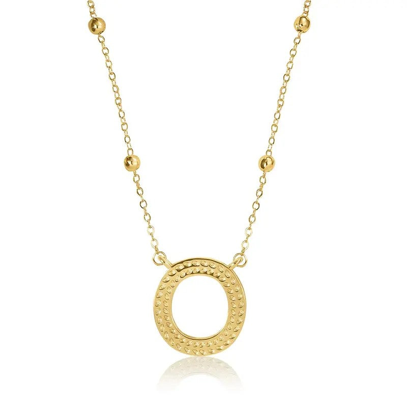 14k Dainty Initial Letter Necklace