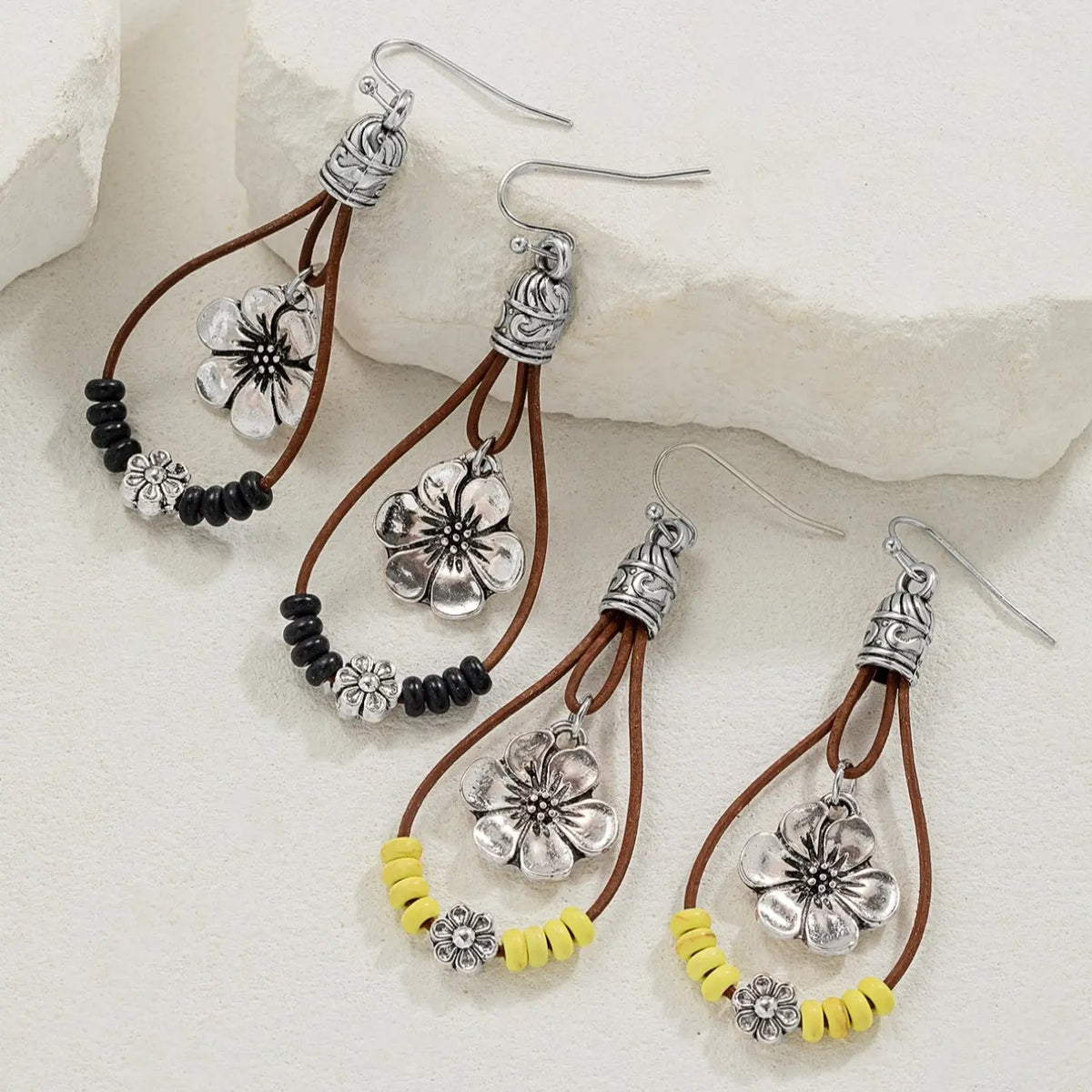 Boho Flower Drop Earrings