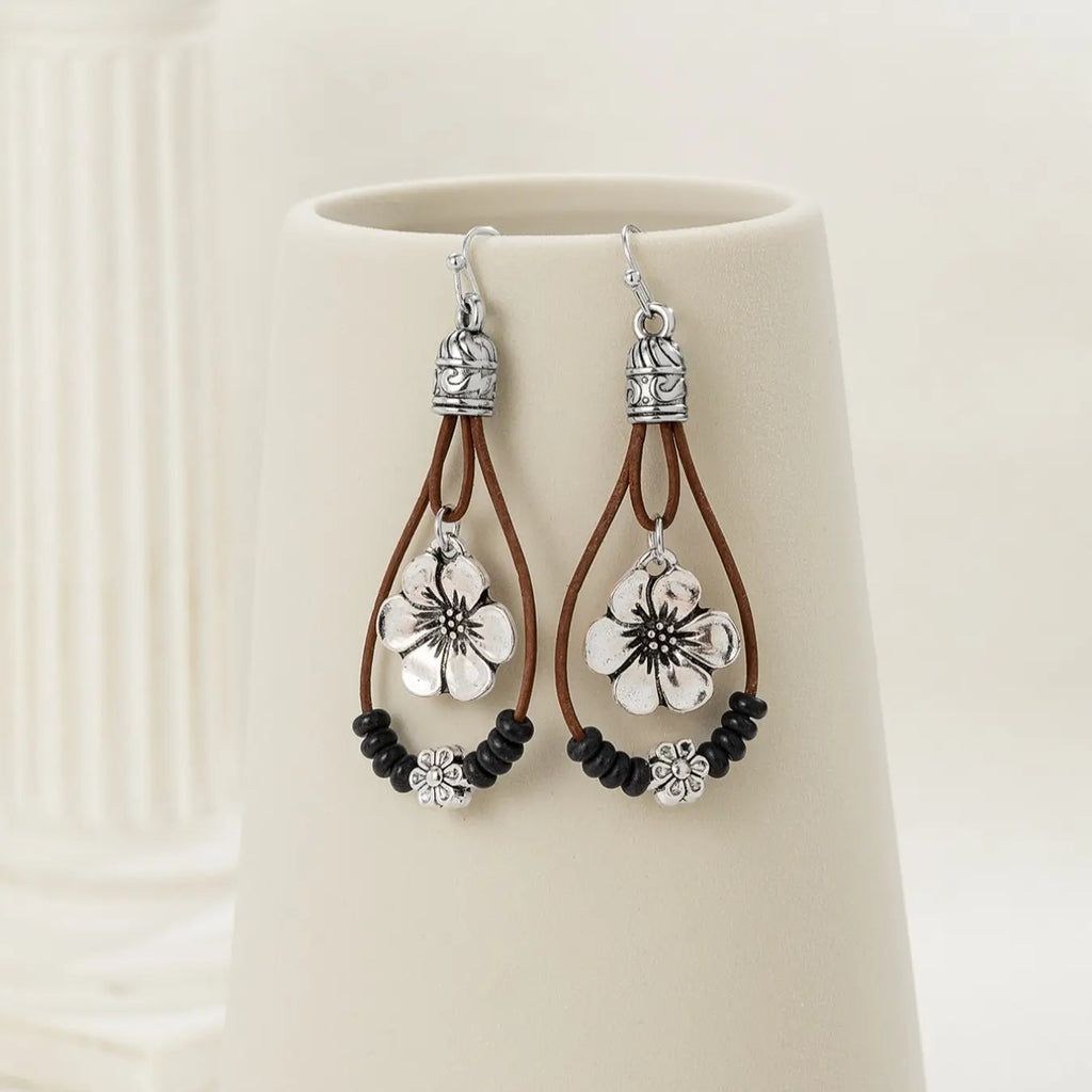 Boho Flower Drop Earrings