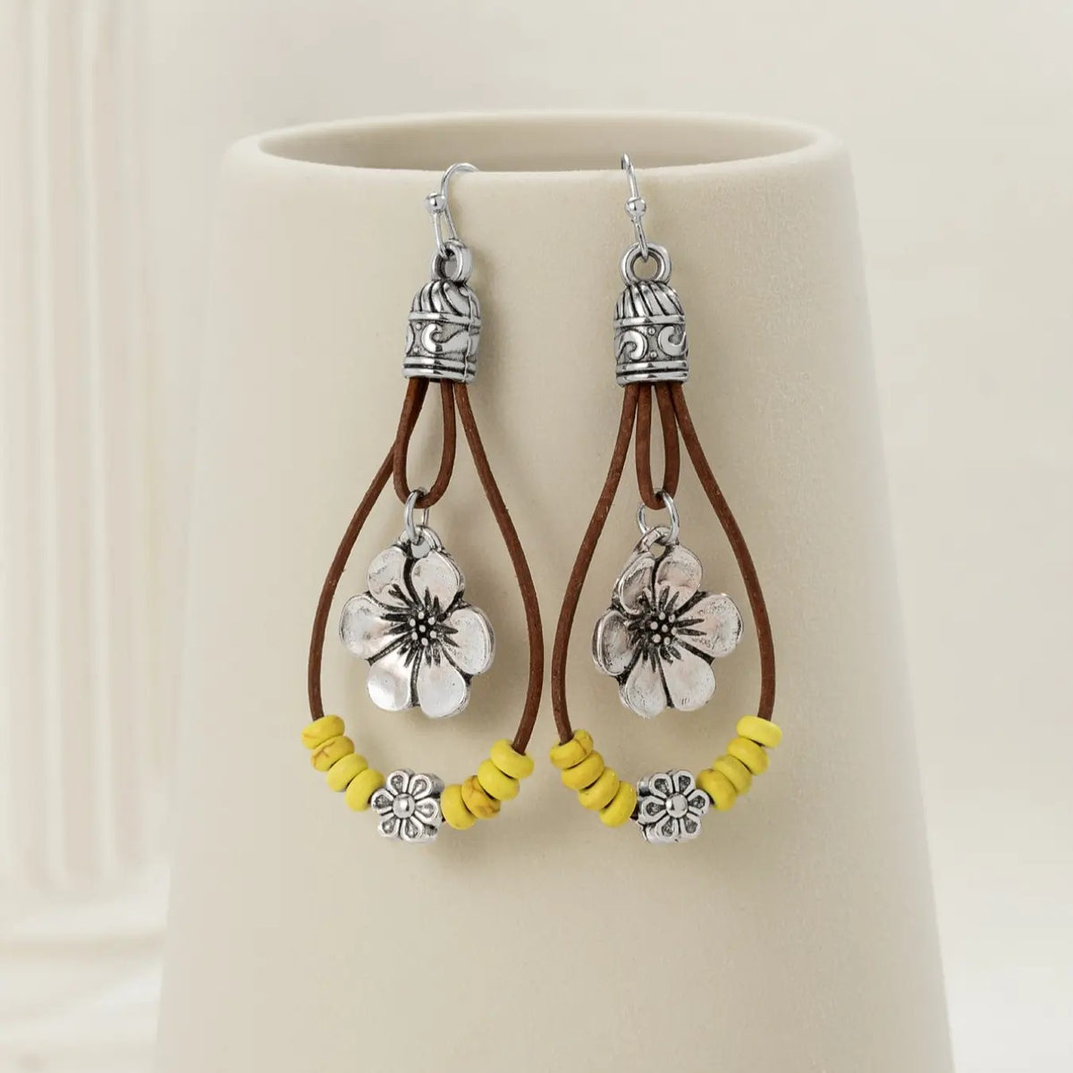 Boho Flower Drop Earrings