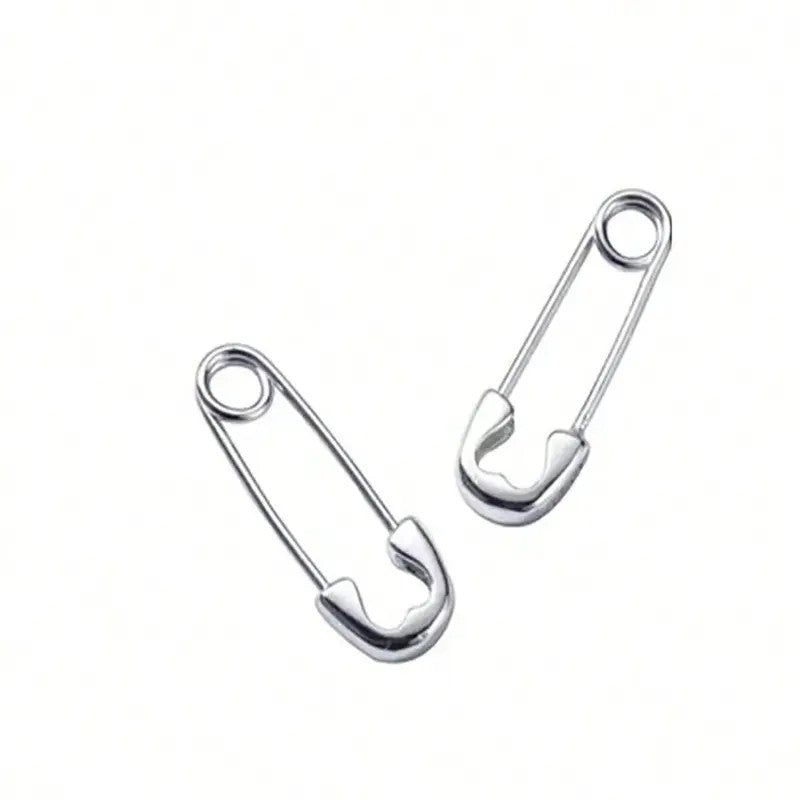 Geometric Safety Pin Earrings