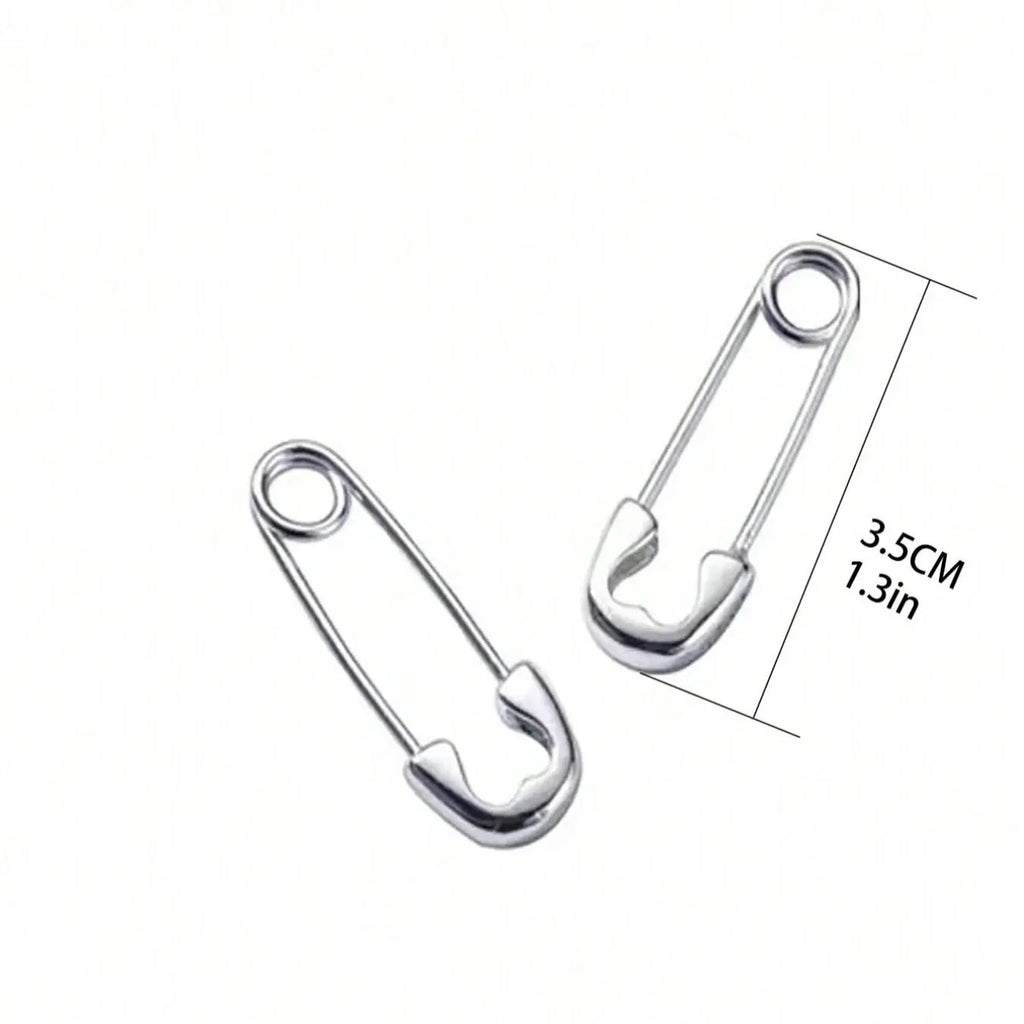 Geometric Safety Pin Earrings